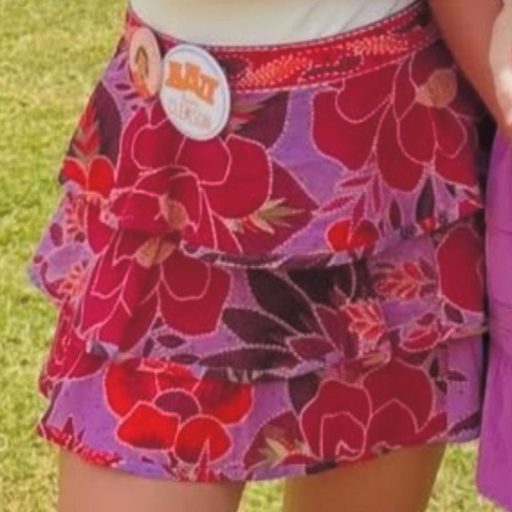 Farm Rio Floral Ruffle Mini Skirt